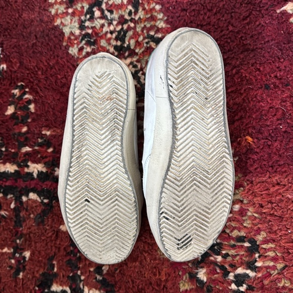 White and Green Golden Goose Sneakers - Picture 5 of 7